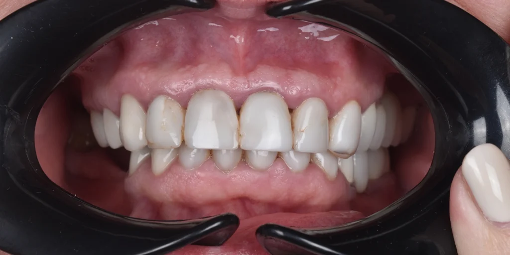 Restoration of Anterior Teeth Aesthetics Using Ceramic Crowns