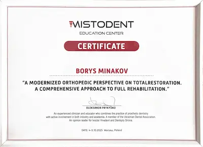 Certificate - Borys Minakov